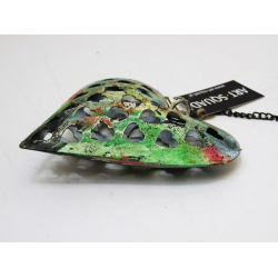 Serce z metalu z recyclingu 15x15cm